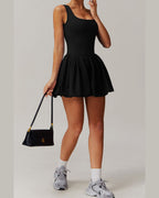 Vyla™ Athletic Tennis Dress with Built-In Bodysuit
