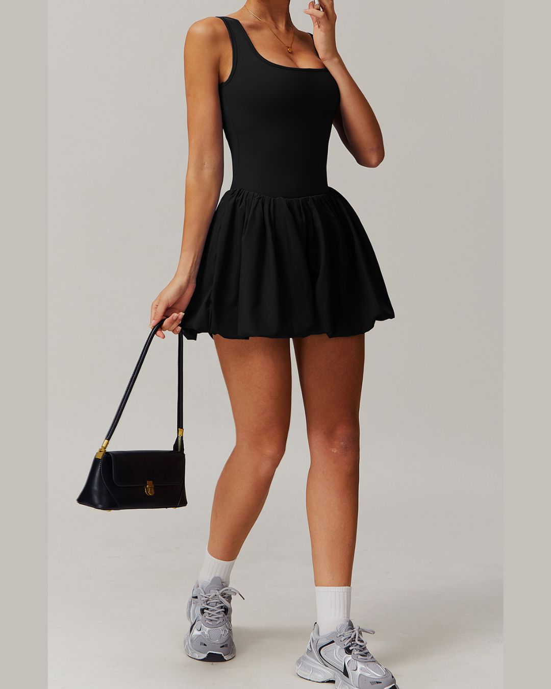 Vyla™ Athletic Tennis Dress with Built-In Bodysuit