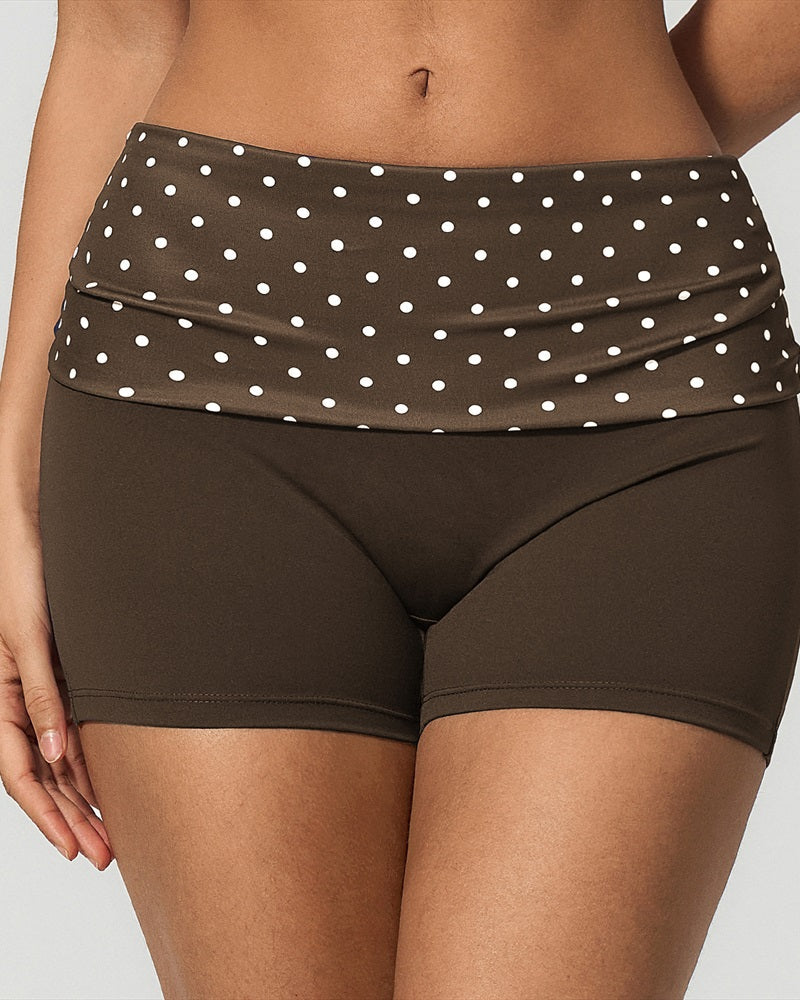 Vyla™ Contrast Panel Sculpting Workout Shorts