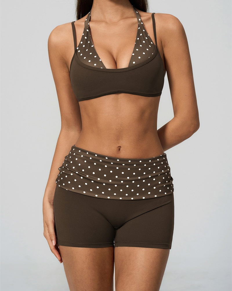 Vyla™ Contrast Panel Sculpting Workout Shorts