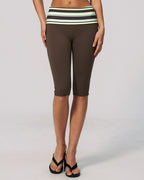 Vyla™ Contrast Polka Dot Foldover Waist Capri Leggings