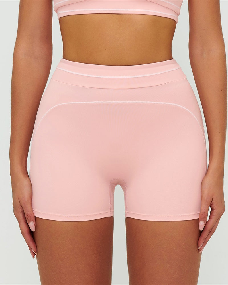 Vyla™ High-Waisted Contrast Trim Yoga Shorts