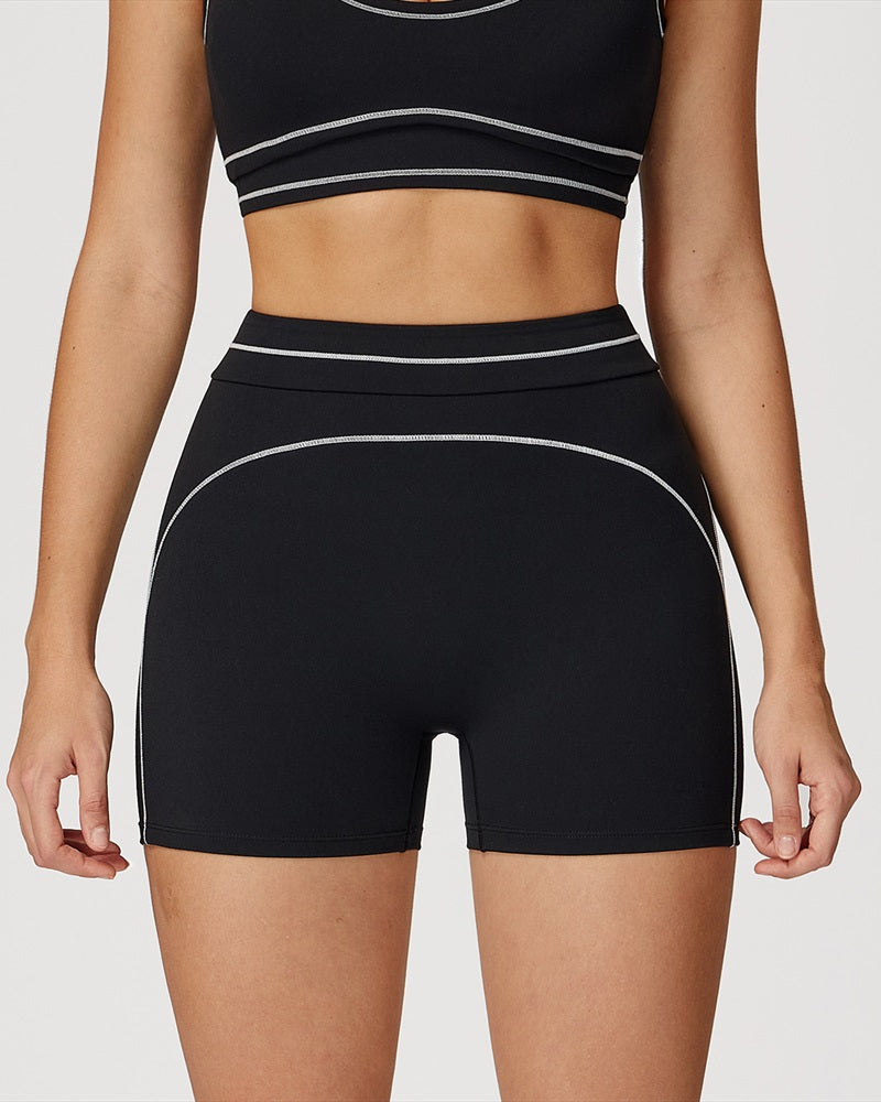 Vyla™ High-Waisted Contrast Trim Yoga Shorts