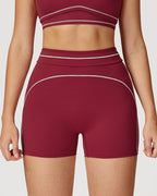 Vyla™ High-Waisted Contrast Trim Yoga Shorts