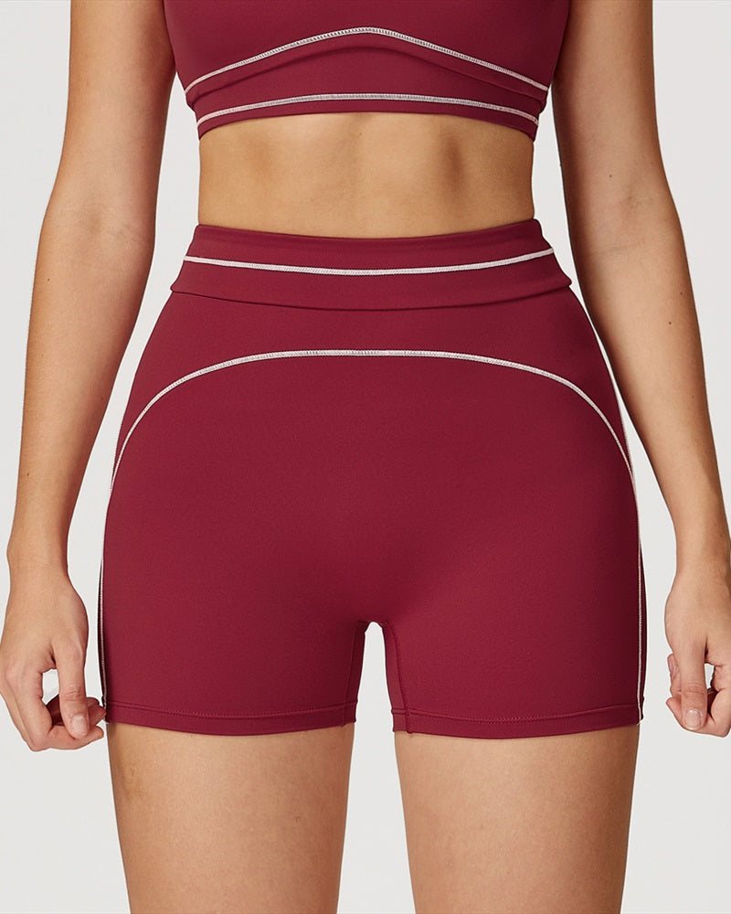 Vyla™ High-Waisted Contrast Trim Yoga Shorts