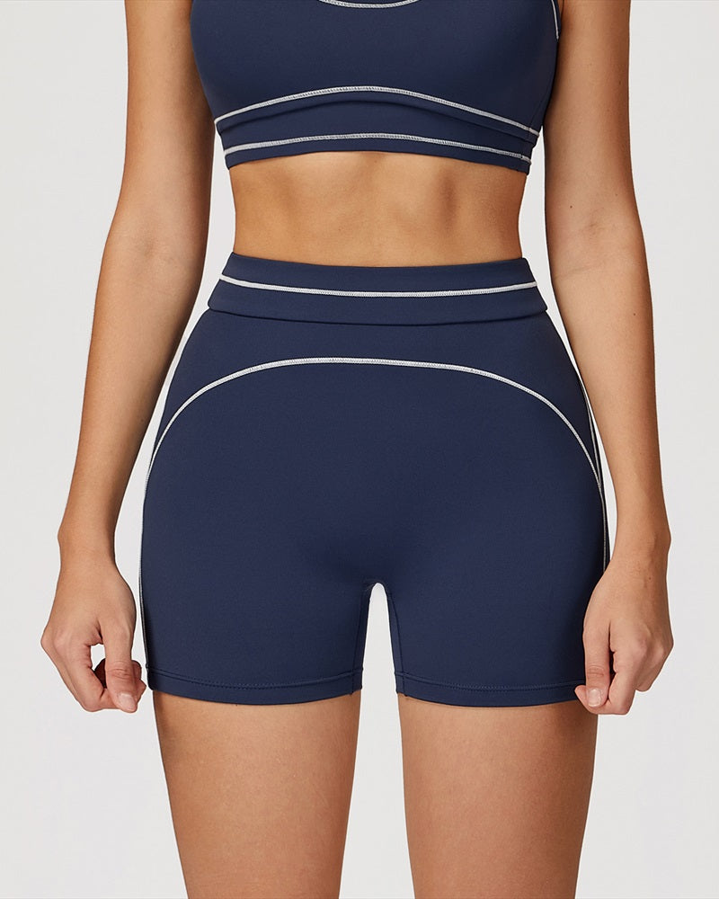 Vyla™ High-Waisted Contrast Trim Yoga Shorts