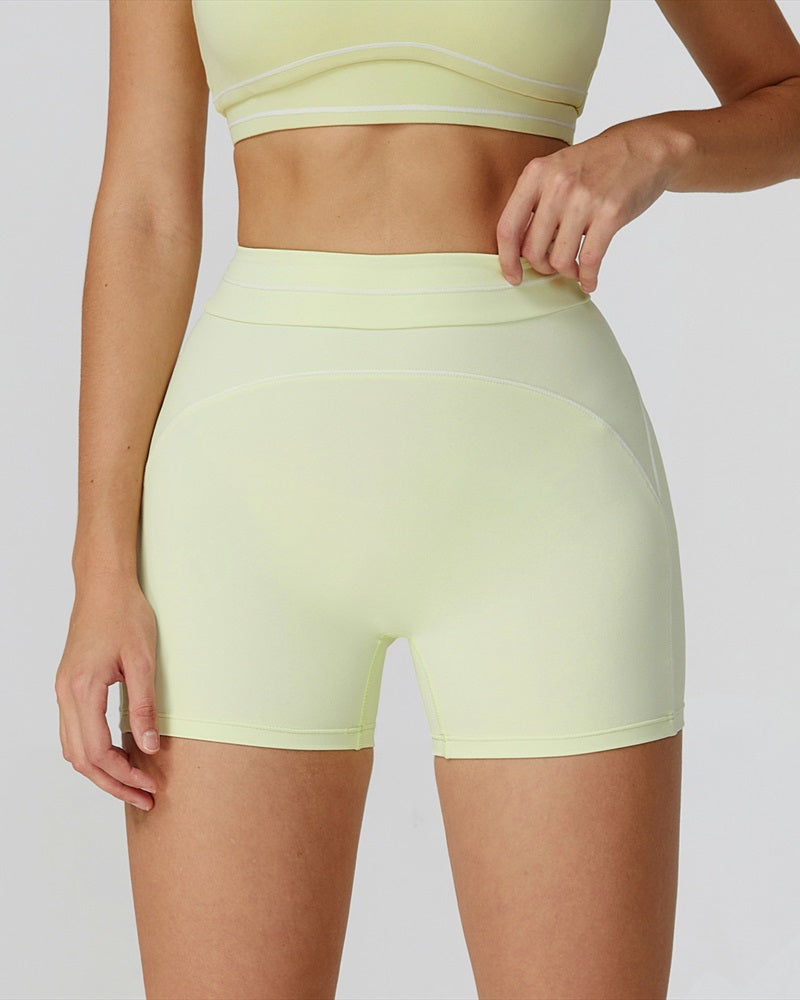 Vyla™ High-Waisted Contrast Trim Yoga Shorts