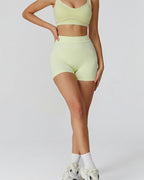 Vyla™ High-Waisted Contrast Trim Yoga Shorts