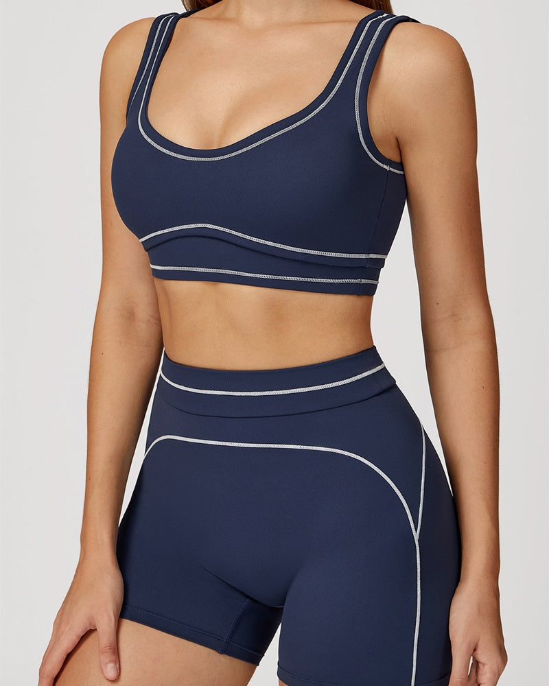 Vyla™ High-Waisted Contrast Trim Yoga Shorts