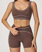 Vyla™ High-Waisted Contrast Trim Yoga Shorts
