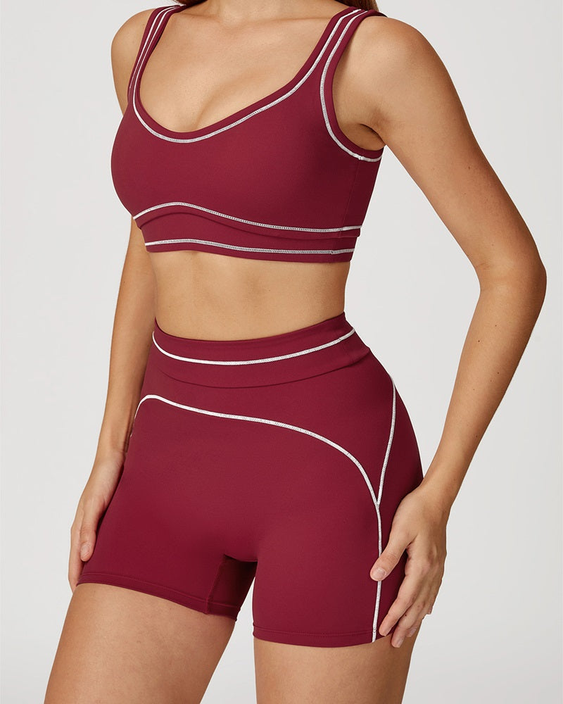 Vyla™ High-Waisted Contrast Trim Yoga Shorts
