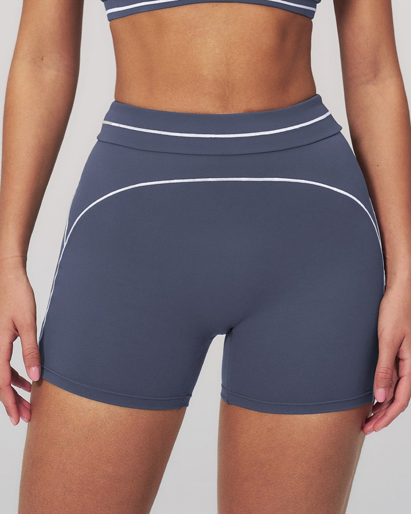Vyla™ High-Waisted Contrast Trim Yoga Shorts