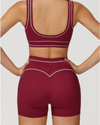 Vyla™ High-Waisted Contrast Trim Yoga Shorts