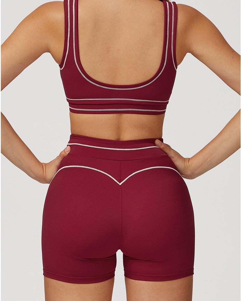 Vyla™ High-Waisted Contrast Trim Yoga Shorts
