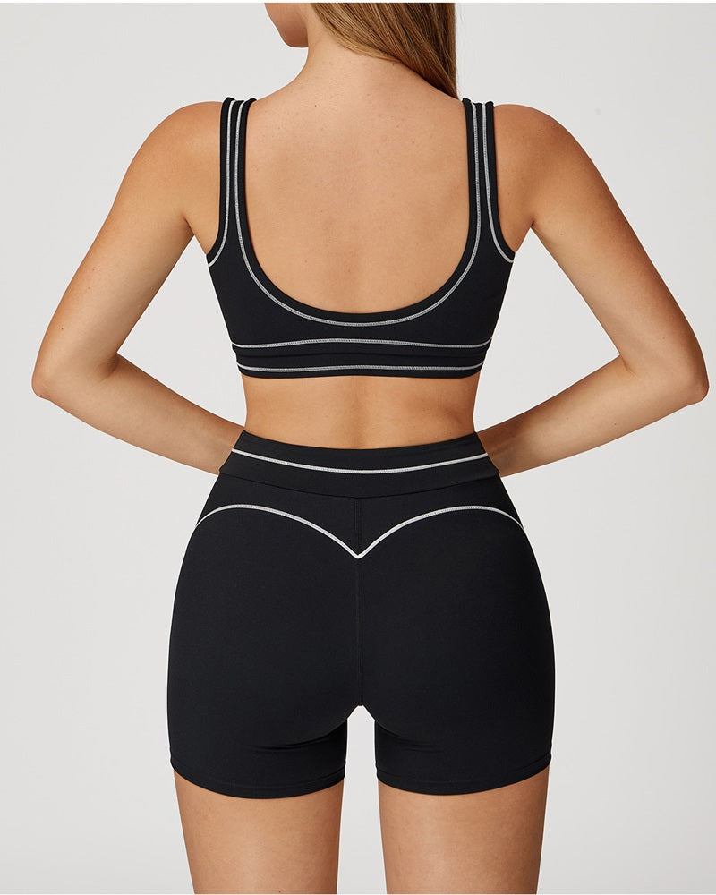 Vyla™ High-Waisted Contrast Trim Yoga Shorts