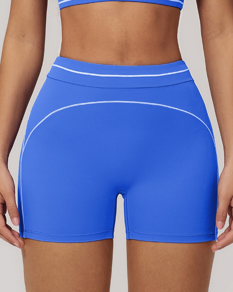 Vyla™ High-Waisted Contrast Trim Yoga Shorts
