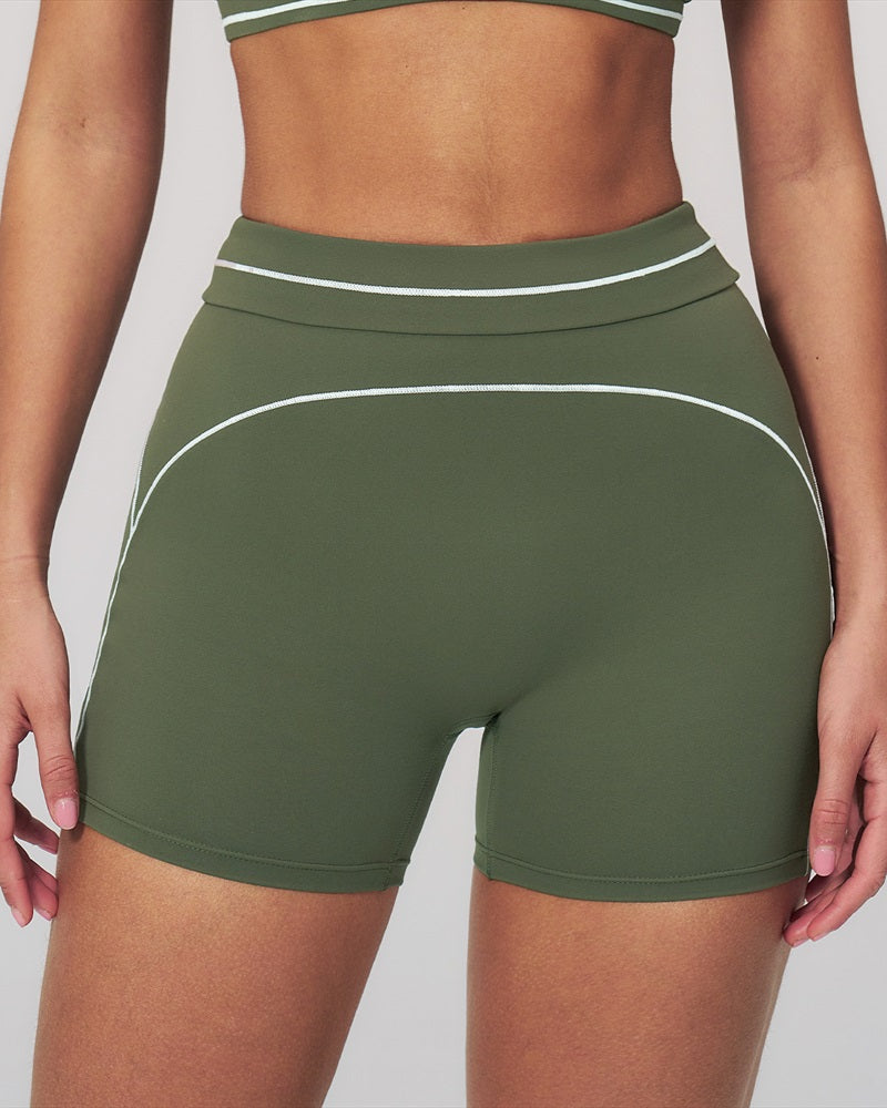 Vyla™ High-Waisted Contrast Trim Yoga Shorts