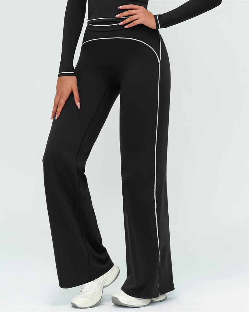 Vyla™ High-Waisted Contrast Panel Wide Leg Pants