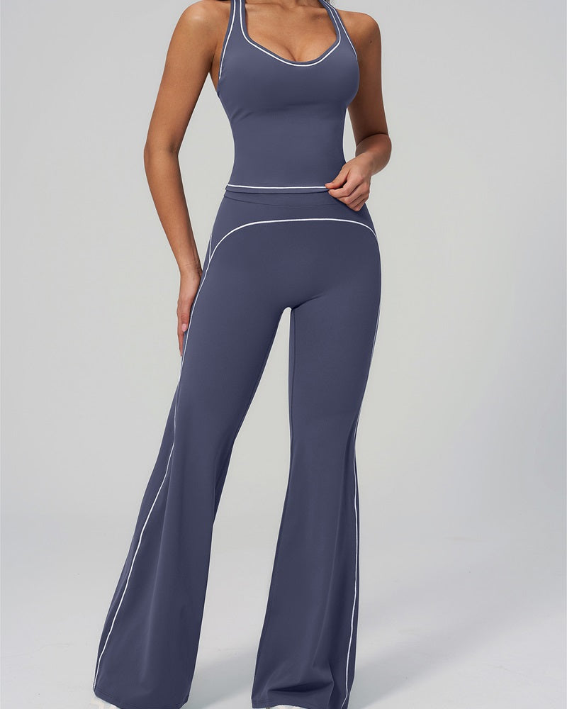 Vyla™ High-Waisted Contrast Panel Wide Leg Pants