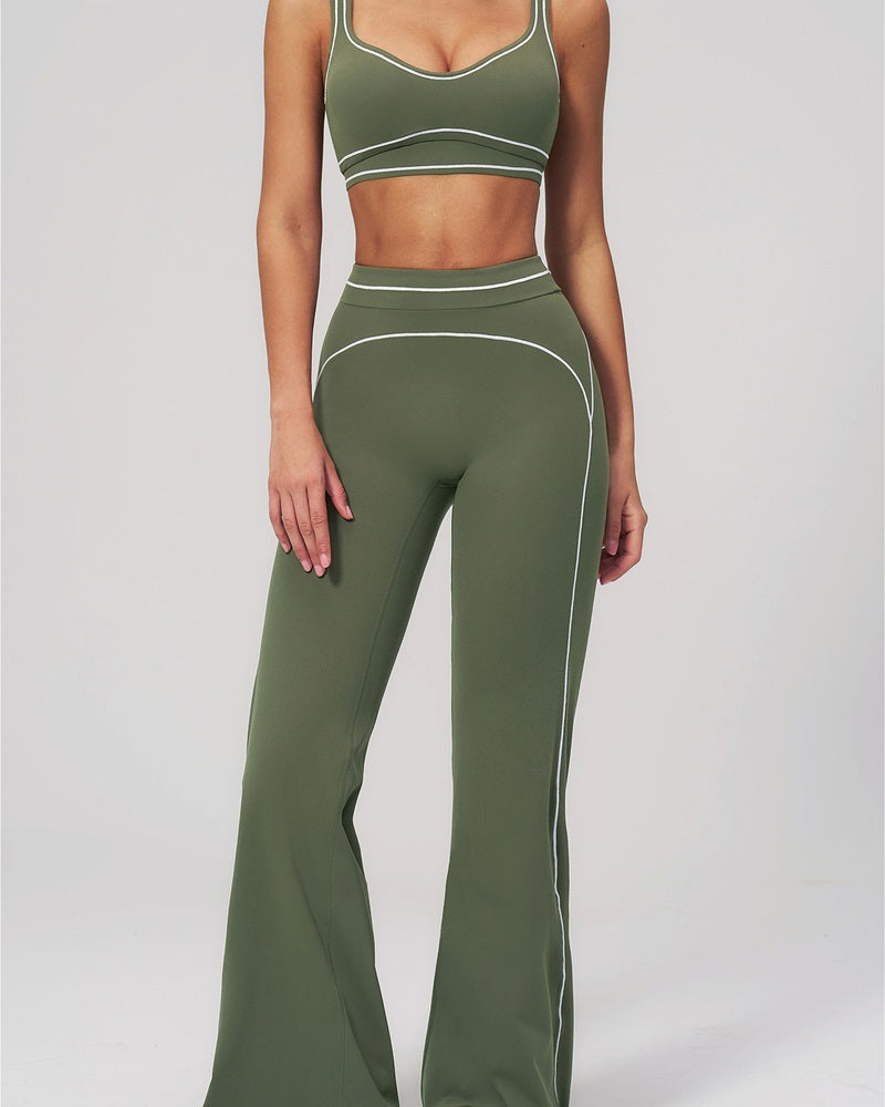Vyla™ High-Waisted Contrast Panel Wide Leg Pants