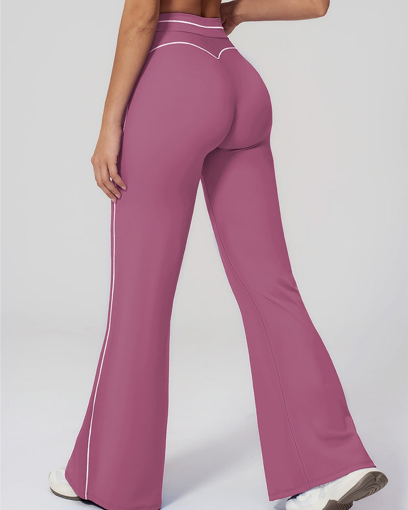 Vyla™ High-Waisted Contrast Panel Wide Leg Pants