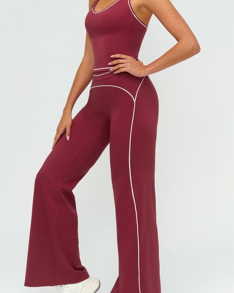 Vyla™ High-Waisted Contrast Panel Wide Leg Pants