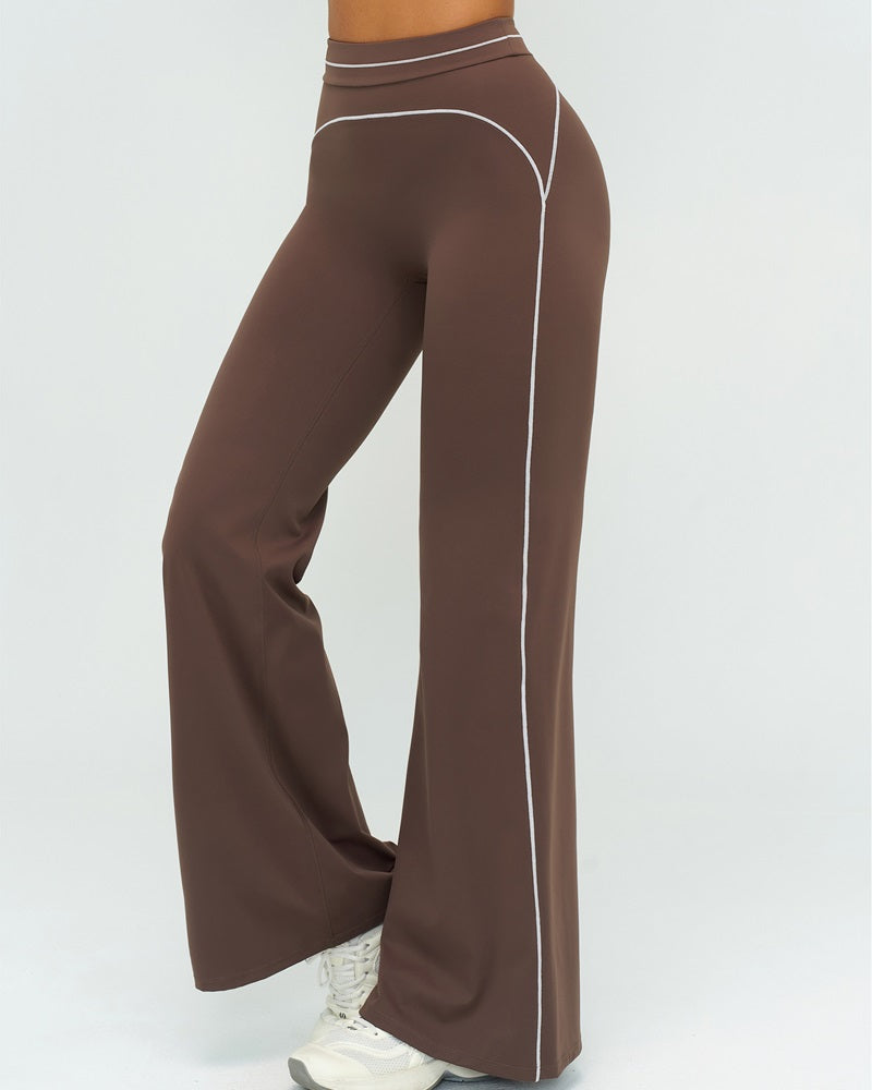 Vyla™ High-Waisted Contrast Panel Wide Leg Pants