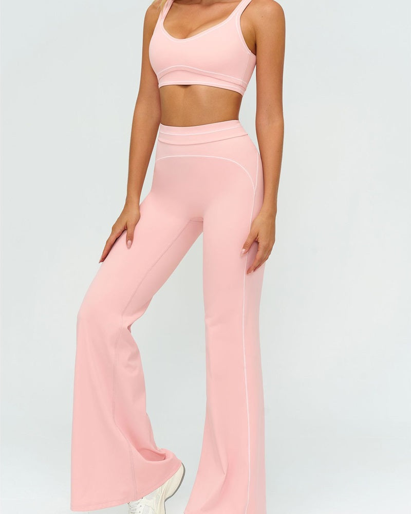 Vyla™ High-Waisted Contrast Panel Wide Leg Pants