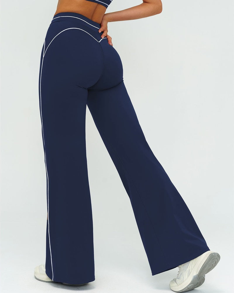 Vyla™ High-Waisted Contrast Panel Wide Leg Pants