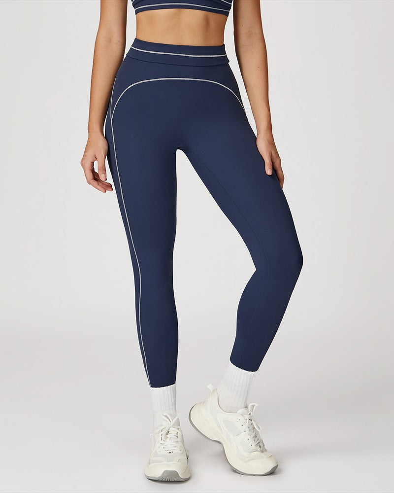 Vyla™ High-Waisted Contrast Trim Yoga Leggings