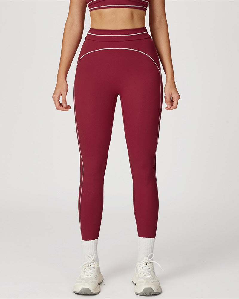 Vyla™ High-Waisted Contrast Trim Yoga Leggings