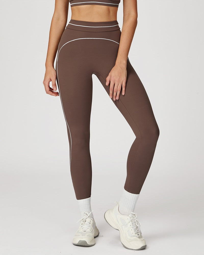 Vyla™ High-Waisted Contrast Trim Yoga Leggings