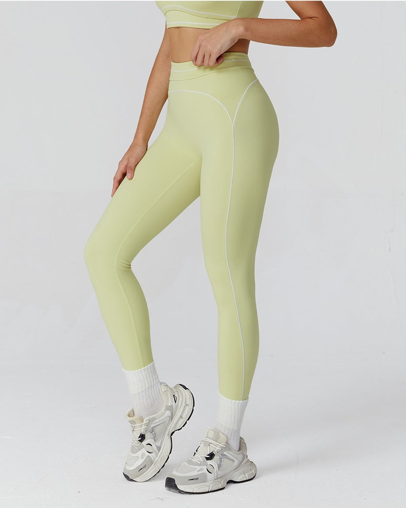 Vyla™ High-Waisted Contrast Trim Yoga Leggings