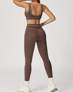 Vyla™ High-Waisted Contrast Trim Yoga Leggings