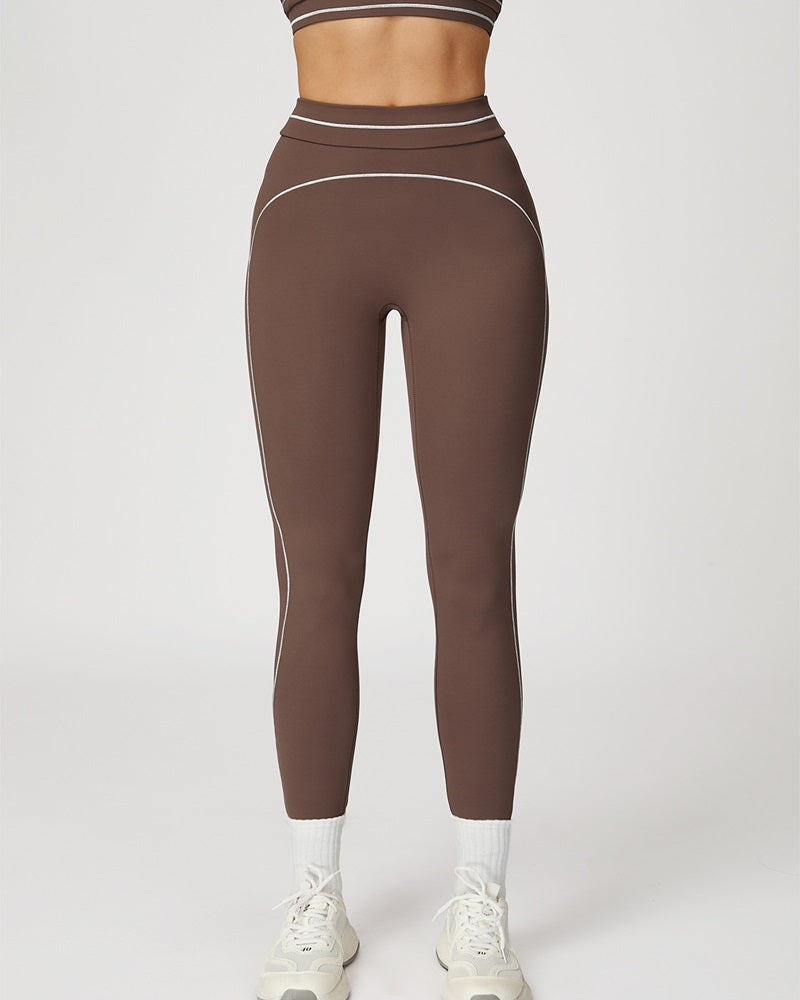 Vyla™ High-Waisted Contrast Trim Yoga Leggings