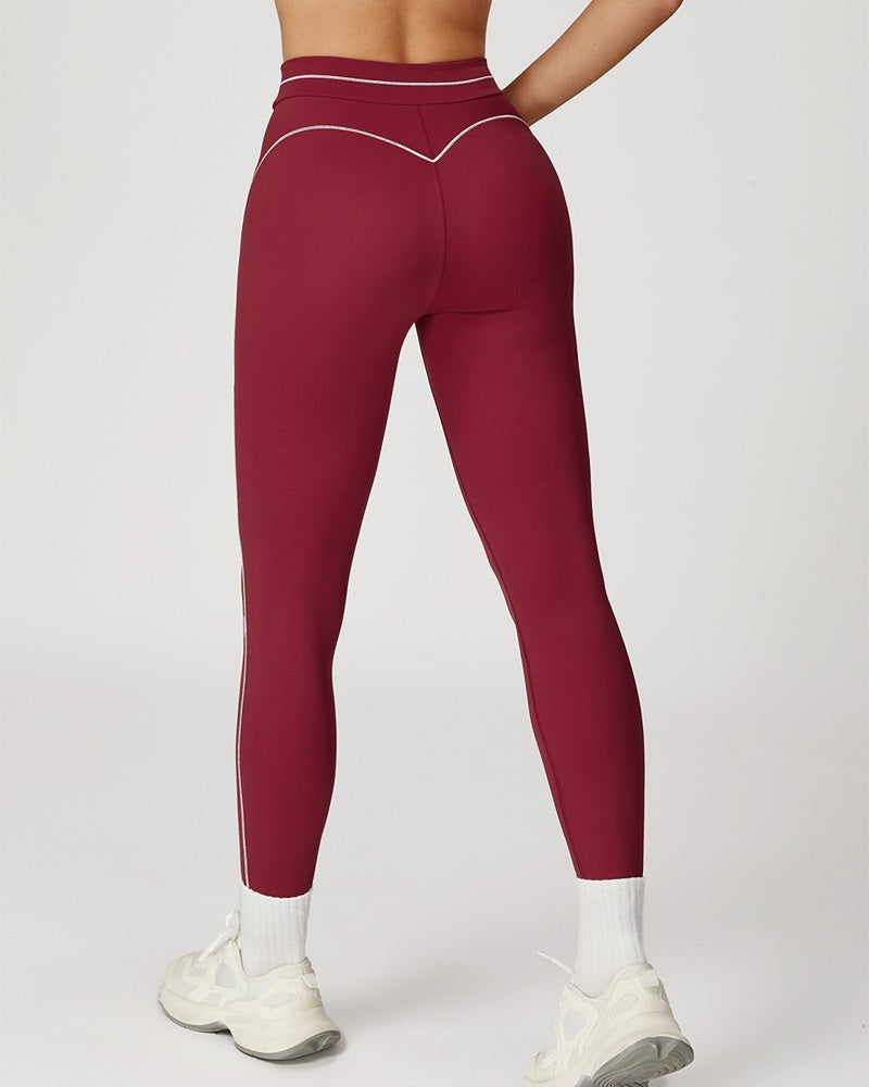 Vyla™ High-Waisted Contrast Trim Yoga Leggings