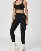 Vyla™ High-Waisted Contrast Trim Yoga Leggings