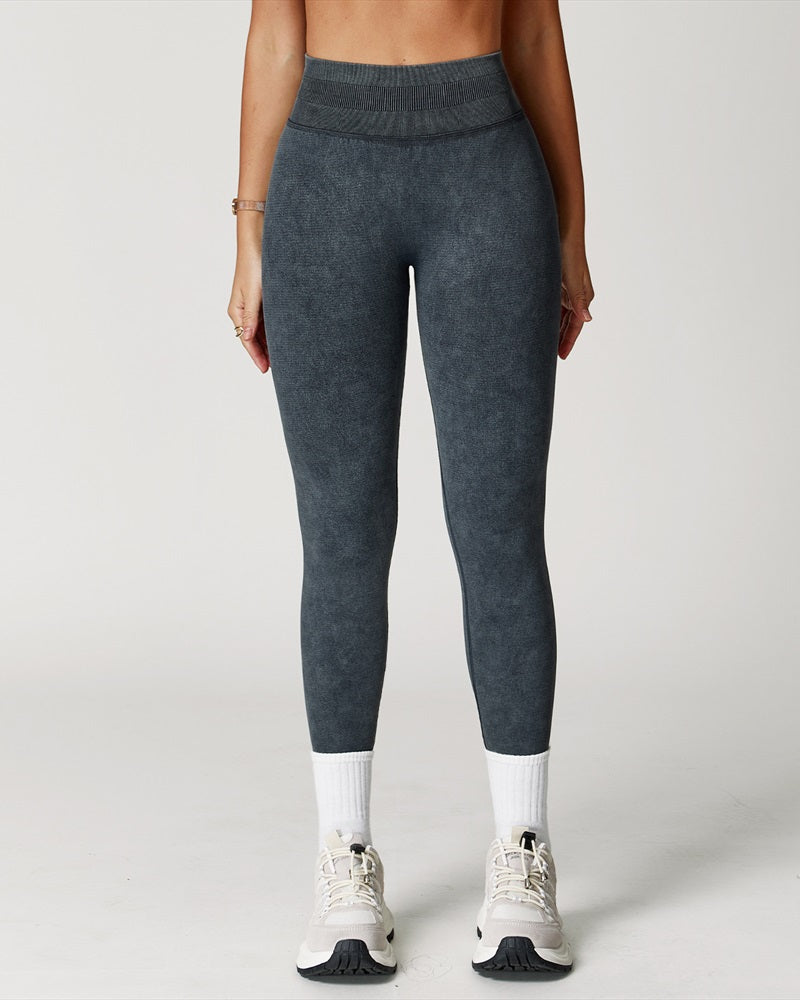 Vyla™ Washed High-Waisted Butt-Lifting Yoga Leggings