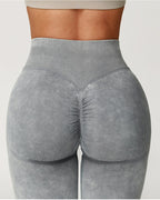 Vyla™ Washed High-Waisted Butt-Lifting Yoga Leggings