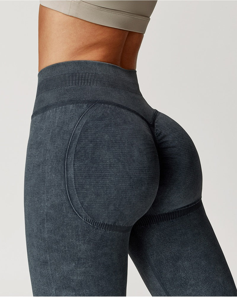 Vyla™ Washed High-Waisted Butt-Lifting Yoga Leggings