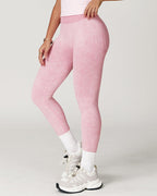 Vyla™ Washed High-Waisted Butt-Lifting Yoga Leggings