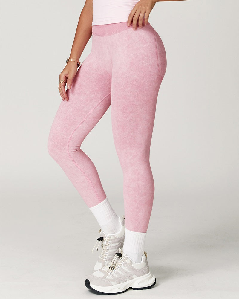 Vyla™ Washed High-Waisted Butt-Lifting Yoga Leggings