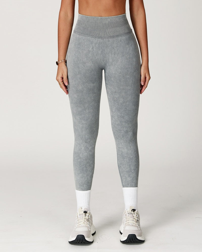 Vyla™ Washed High-Waisted Butt-Lifting Yoga Leggings