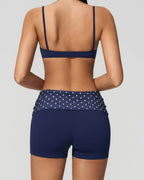 Vyla™ Contrast Trim Strappy Back Halter Sports Bra