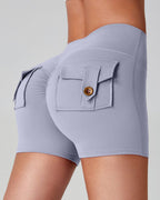 Vyla™ Cargo Pocket Scrunch High-Waisted Yoga Shorts