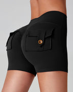 Vyla™ Cargo Pocket Scrunch High-Waisted Yoga Shorts