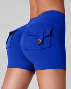 Vyla™ Cargo Pocket Scrunch High-Waisted Yoga Shorts