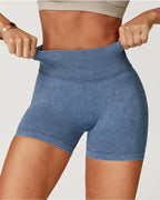 Vyla™ Seamless Washed High-Waisted Butt-Lifting Yoga Shorts
