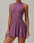 Vyla™ Cloud Stand Collar A-Line Tennis Dress