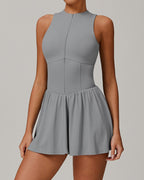 Vyla™ Cloud Stand Collar A-Line Tennis Dress